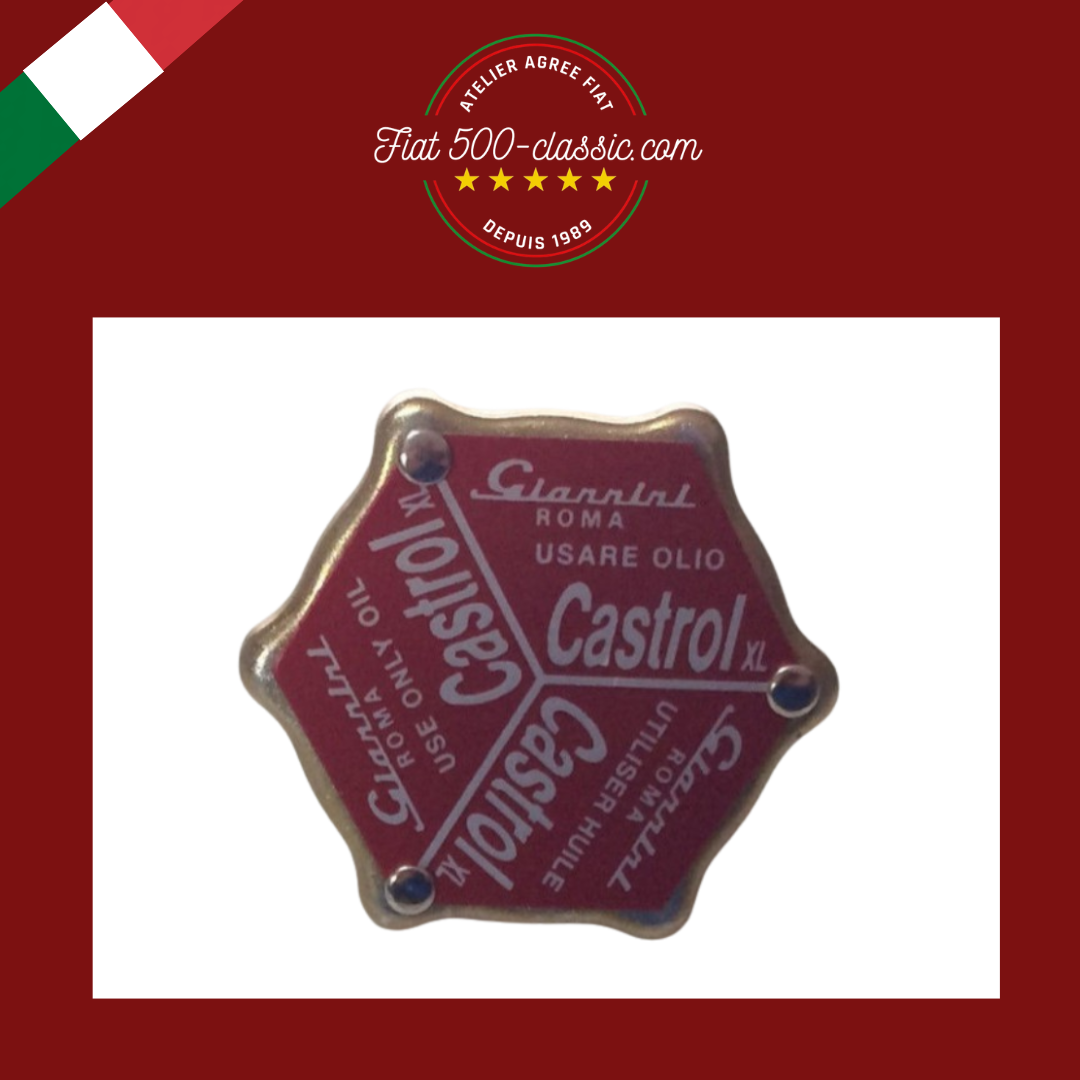 BOUCHON HUILE COUVERCLE POUSSOIRS ABARTH CASTROL FIAT 500
