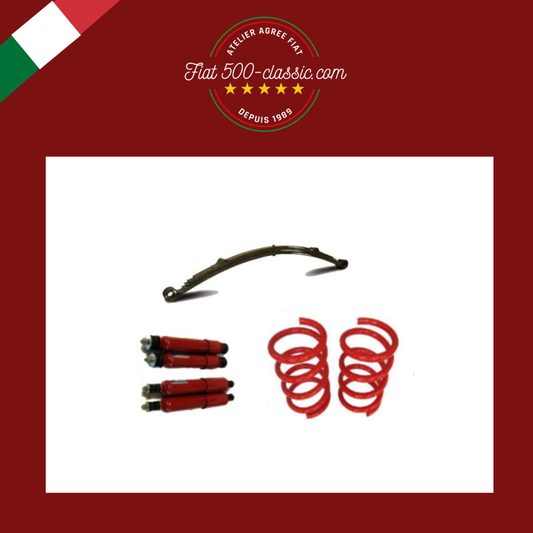 KIT ASSIETTE SPORTIF AVEC RESSORTS ROUGES 19 CM AMORTISSEURS ET RESSORT À LAMES FIAT 500
