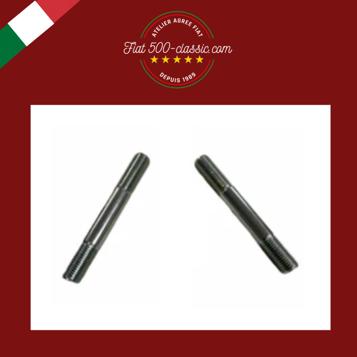 GOUJONS POUR ENTRETOISE SUSPENSION MOTEUR POUR POTS D'ÉCHAPPEMENT SPORTIVES ÉPAISSEUR 1,5CM FIAT 500