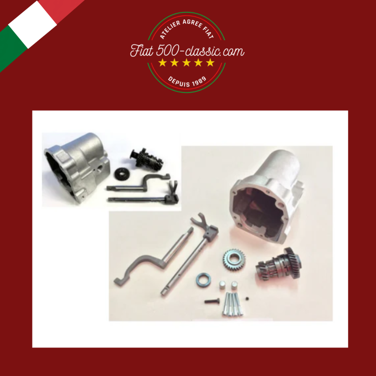 KIT MODIFICATION BOÎTE DE VITESSES CINQUIÈME VITESSE AVEC RAPPORT MOYEN FIAT 500 - 126