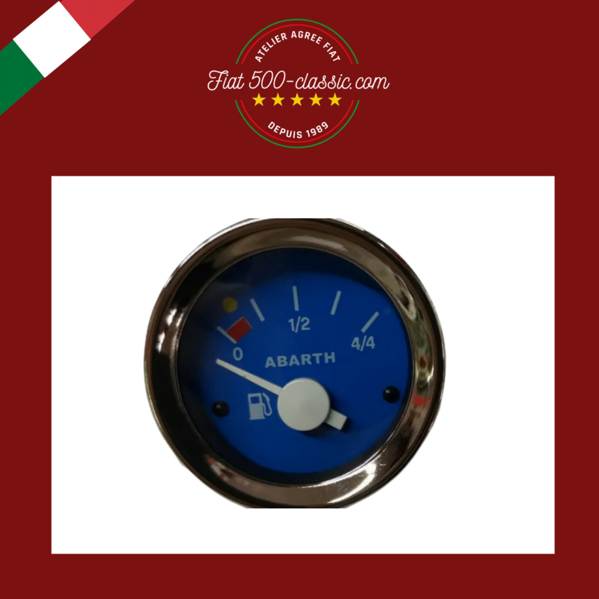INSTRUMENT NIVEAU D'ESSENCE BLEU ABARTH Ø 52 MM FIAT 500