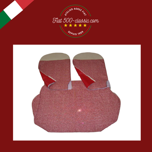 KIT HOUSSES EN TISSU ROUGE FIAT 500 D