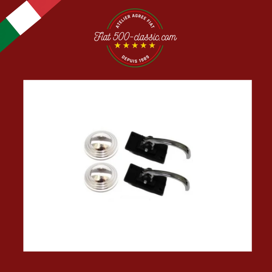 KIT POIGNÉES CHROMÉES OUVRE-PORTE AVEC ROSACES FIAT 500 L