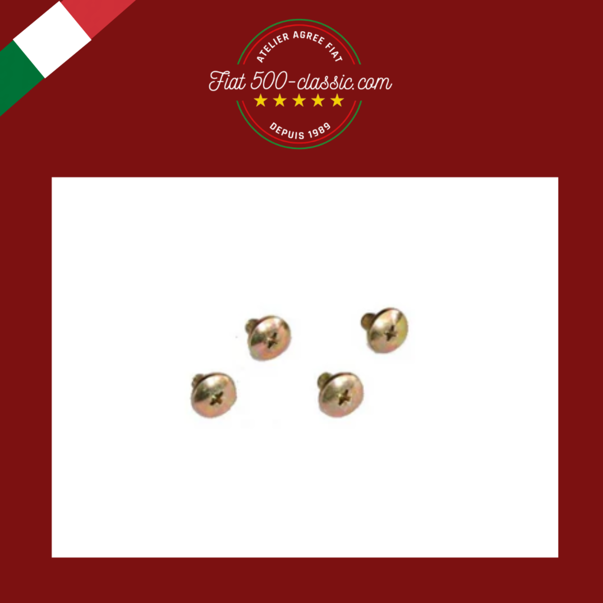 KIT VIS FIXATION GUIDE VERRE FIAT 500