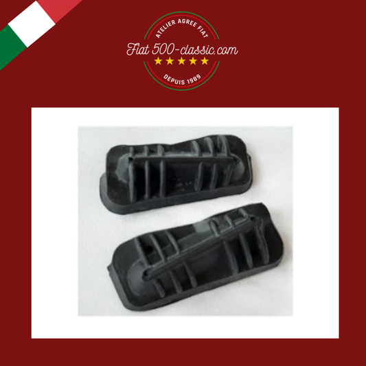 PAIRE CAOUTCHOUCS FLASQUES MÂCHOIRES POST DX+SX POUR LEVIERS FREIN À MAIN FIAT 500 GIARDINIERA