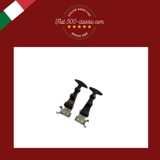 PAIRE CROCHETS CAPOT AVANT TYPE ABARTH 12 CM FIAT 500