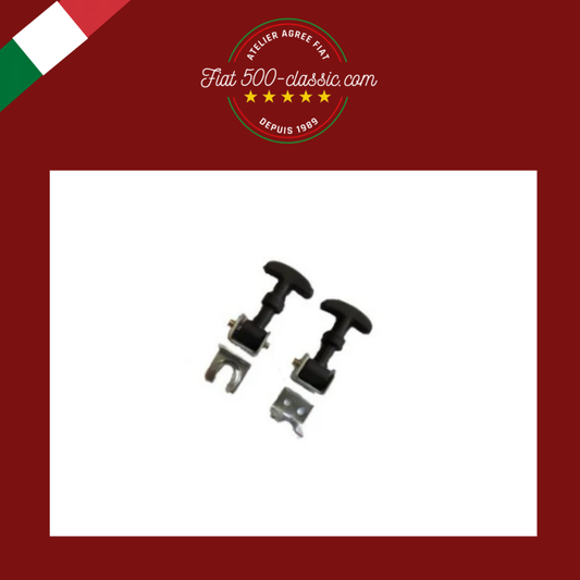 PAIRE CROCHETS CAPOT AVANT TYPE ABARTH 7 CM FIAT 500