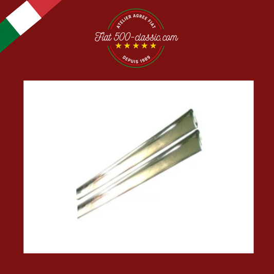 PAIRE MOULURES BAS DE PORTE EN ACIER INOX FIAT 500 F L