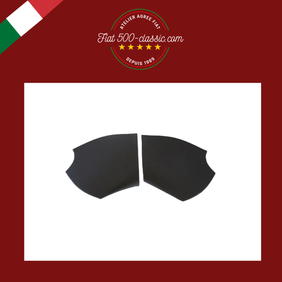 PAIRE PANNEAUX ARRIÈRE PASSAGE DE ROUE NOIR FIAT 500 N D - HAUTE QUALITÉ