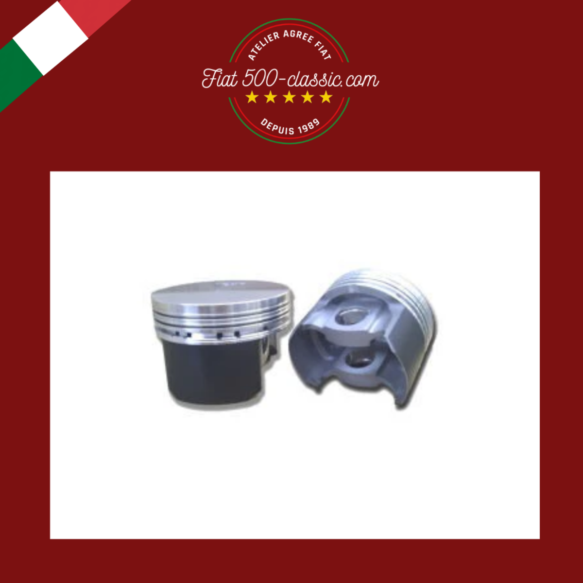 PAIRE PISTONS 67,4 MM 499 CC AVEC BANDES FIAT 500 D/F/L