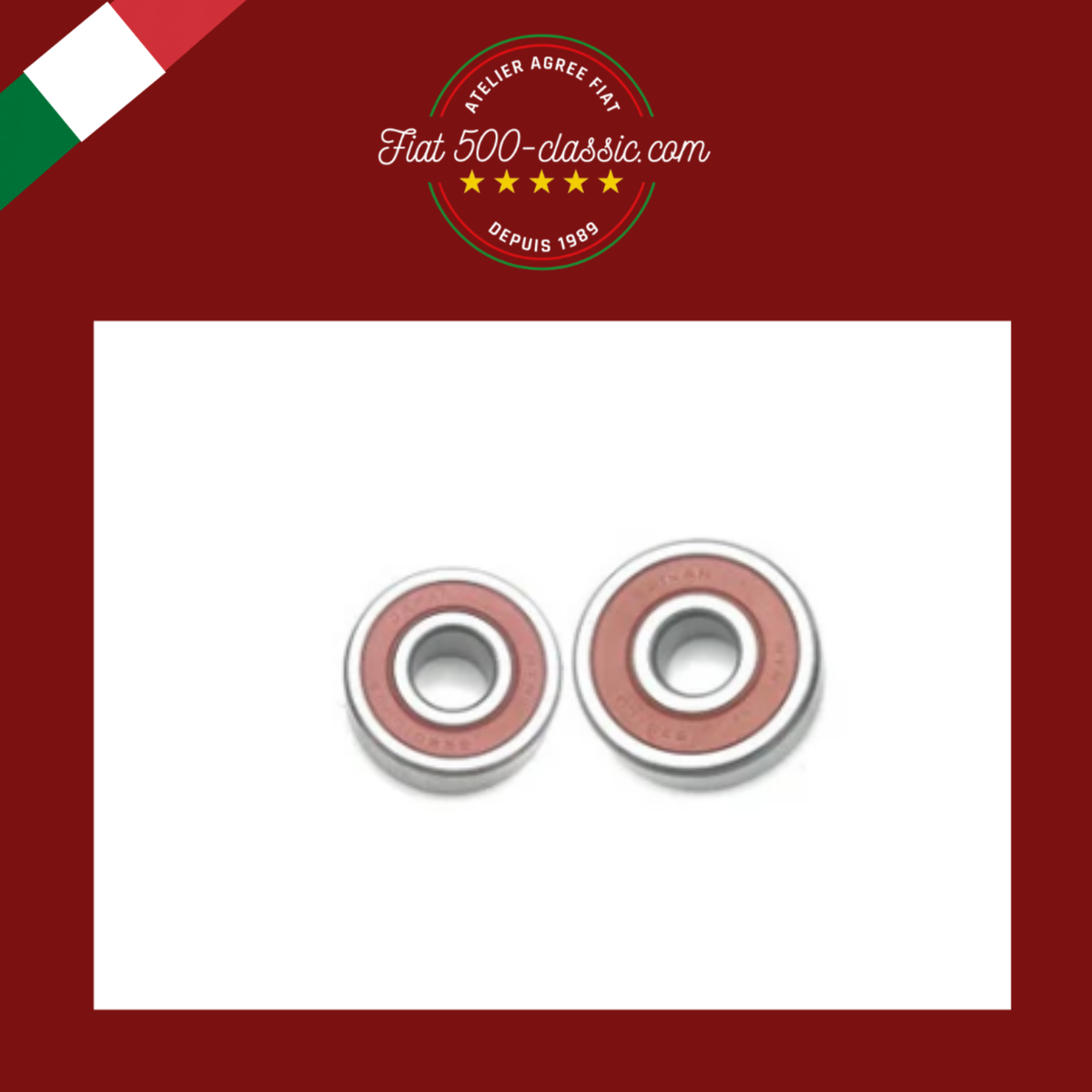 PAIRE ROULEMENTS DYNAMO FIAT 500 GIARDINIERA