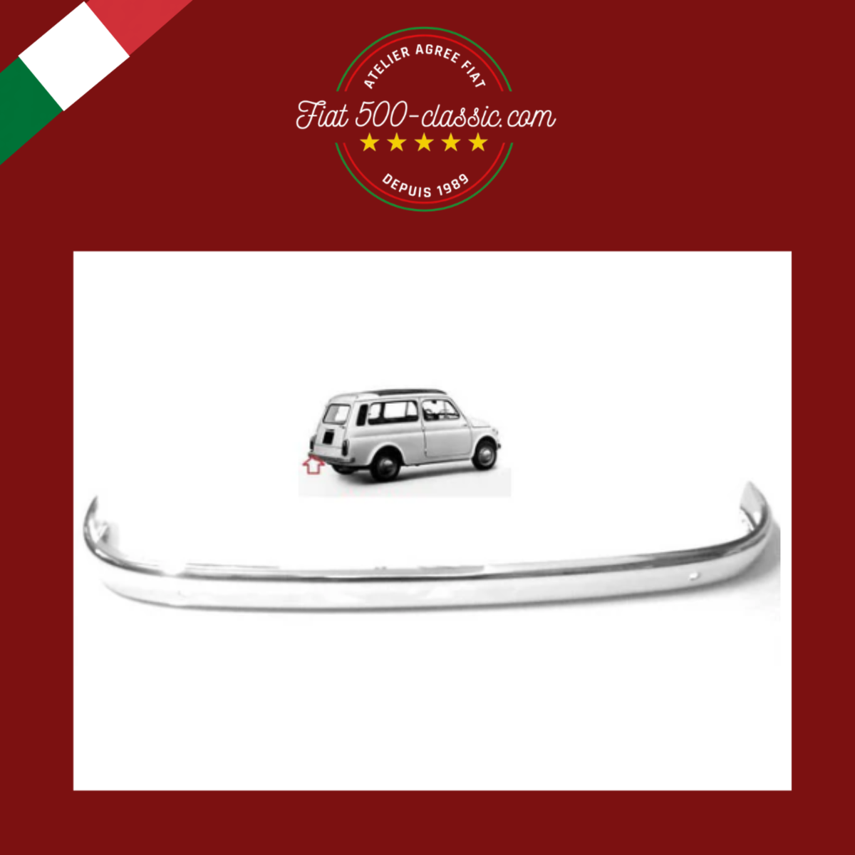PARE-CHOCS ARRIÈRE FIAT 500 GIARDINIERA
