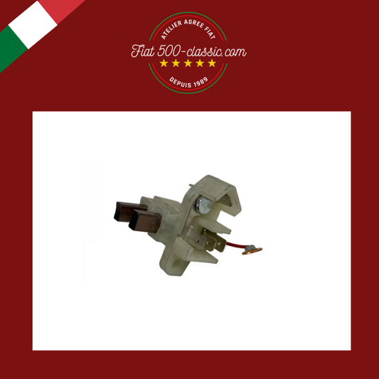 PORTE-BALAIS POUR ALTERNATEUR MAGNETI MARELLI AVEC RÉGULATEUR INTÉRIEUR AVEC PETIT CÂBLE RIVETÉ FIAT 500/126