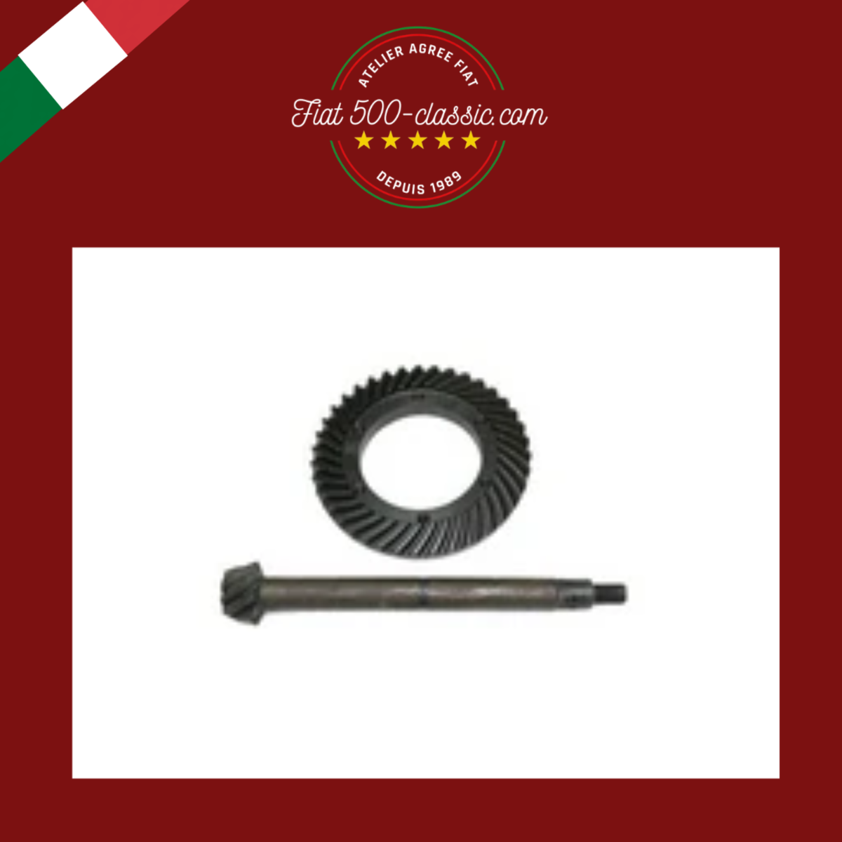 PAIRE CONIQUE RAPPORT 8/41 FIAT 500 F L GIARDINIERA