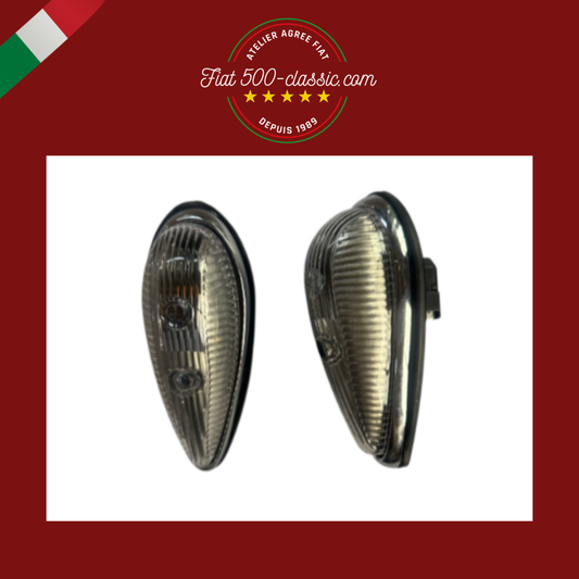 Paire de feux clignotants latéraux en goutte avec joints Fiat 500 N jusqu'à mai 1959