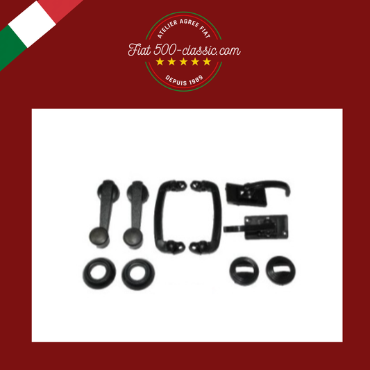KIT POIGNÉES INTÉRIEURES NOIRES FIAT 500 R