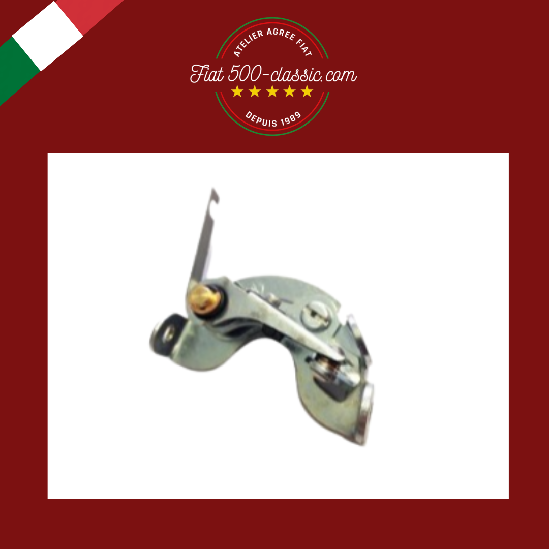 PLAQUE COMPLÈTE CONTACTS VIS PLATINÉES DISTRIBUTEUR D'ALLUMAGE FIAT 500 - 126
