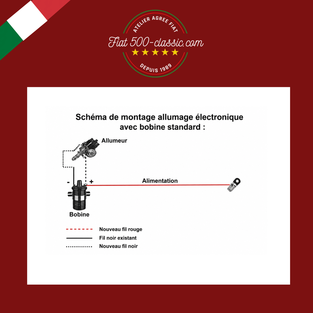 KIT ALLUMAGE ÉLECTRONIQUE MODULO IMPULSORE MAGNETICO FIAT 500 - 126