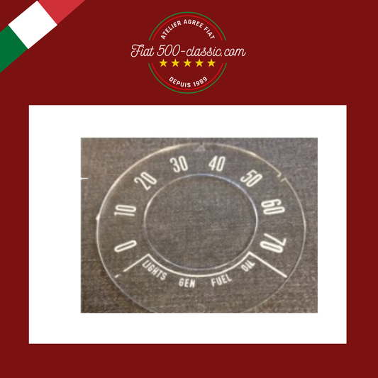 PETITE VITRE TABLEAU DE BORD PLAT 80 MPH MIGLIA FIAT 500