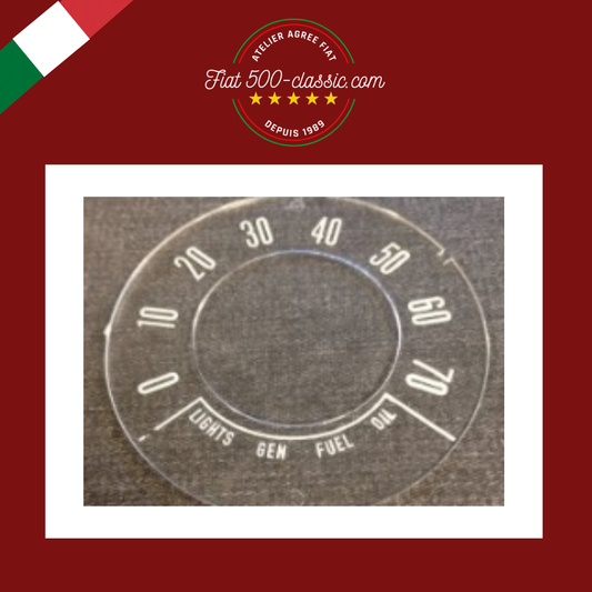 PETITE VITRE TABLEAU DE BORD PLAT 70 MPH MIGLIA FIAT 500