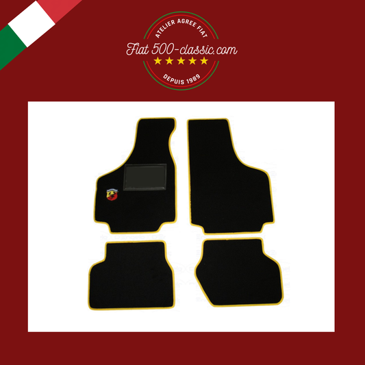 KIT SUR-TAPIS ABARTH BORD JAUNE FIAT 500