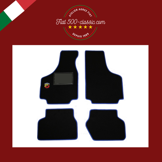 KIT SUR-TAPIS ABARTH BORD BLEU FIAT 500