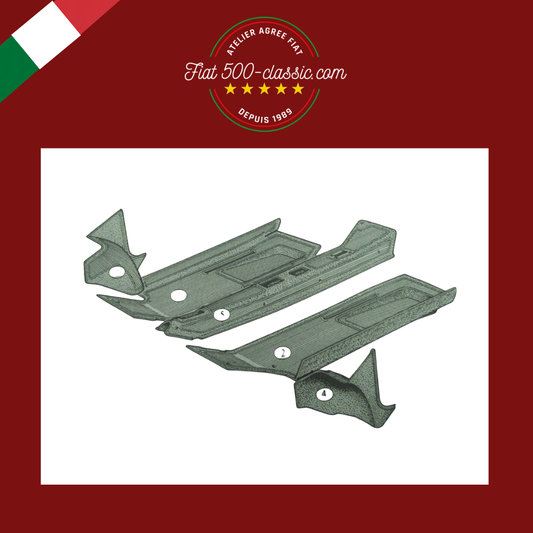 KIT COMPLET TAPIS EN CAOUTCHOUC 5 PIÈCES FIAT 500 D
