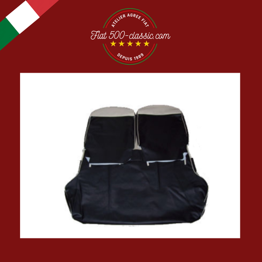 KIT HOUSSES NOIRES AVEC LUNETTE IVOIRE FIAT 500 GIARDINIERA