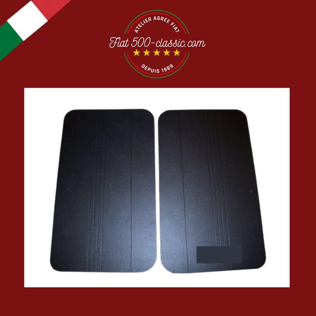 PAIRE PANNEAUX PORTE AVANT FIAT 500 R NOIRS HAUTE QUALITÉ