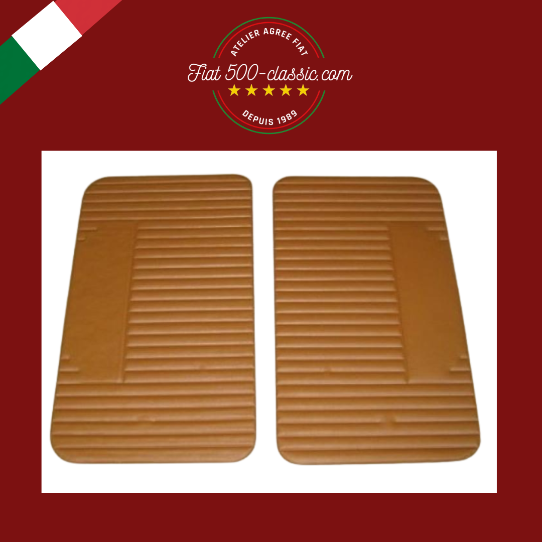 PAIRE PANNEAUX PORTE AVANT FIAT 500 L OCRE EN SKAÏ