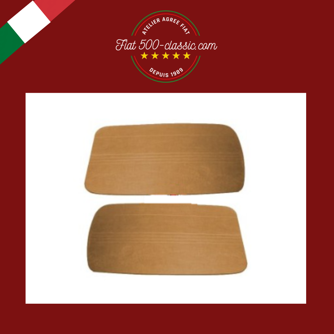 PAIRE PANNEAUX PORTE AVANT FIAT 500 GIARDINIERA OCRE EN SKAÏ