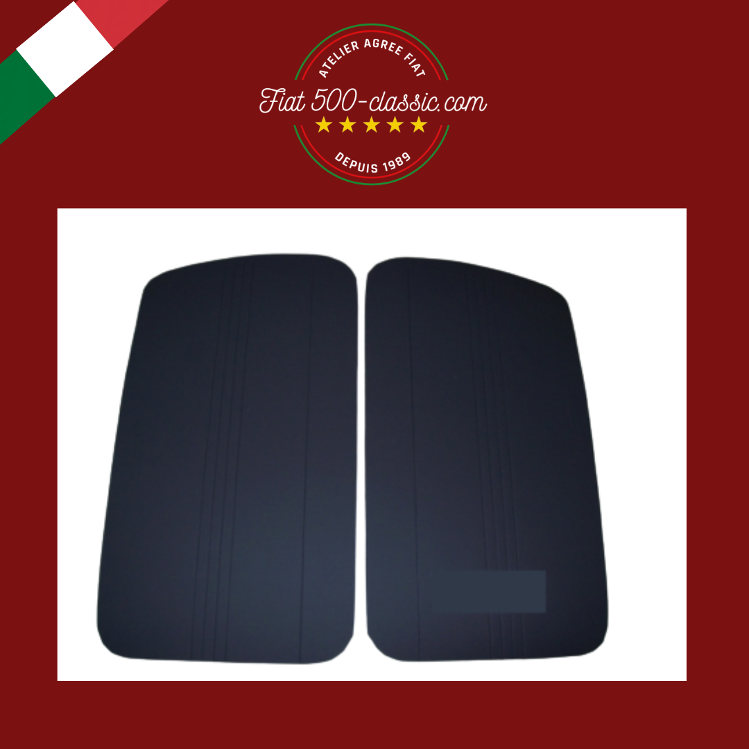 PAIRE PANNEAUX PORTE AVANT FIAT 500 D - GIARDINIERA NOIRS EN VIPLA
