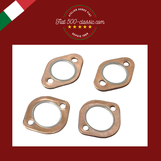 KIT 4 JOINTS POT D'ÉCHAPPEMENT ÉCHAPPEMENT ET COLLECTEUR EN CUIVRE FIAT 500