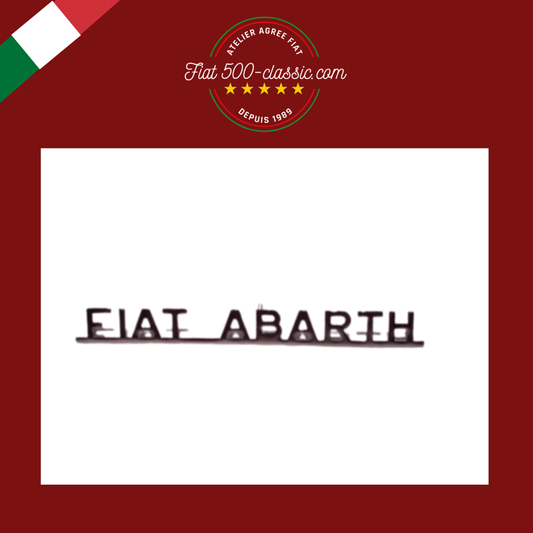 INSCRIPTION CHROMÉE FIAT ABARTH 22,5 X 2,5 CM
