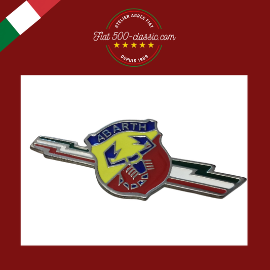 EMBLÈME ABARTH ÉCUSSON LATÉRAL ÉCLAIR POUR AILE ARRIÈRE FIAT 500