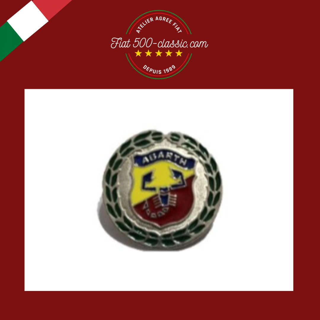 EMBLÈME ABARTH ÉCUSSON DÉCORATIF LAURIER Ø 5,7 CM FIAT 500