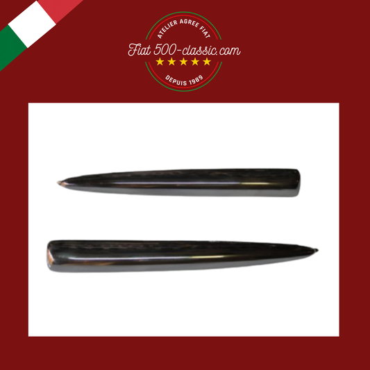 PAIRE MOUSTACHES EMBLÈME AVANT EN ALUMINIUM FIAT 500 N D