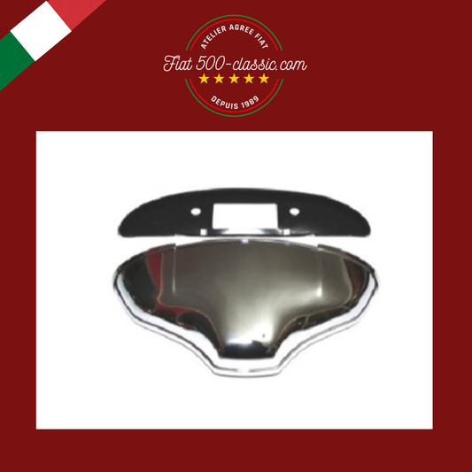 FEU LUMIÈRE PLAQUE EN ALUMINIUM CHROMÉ FIAT 500
