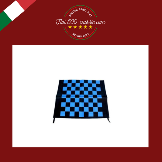 BÂCHE CAPOTE À DAMIER BLEU ET NOIR