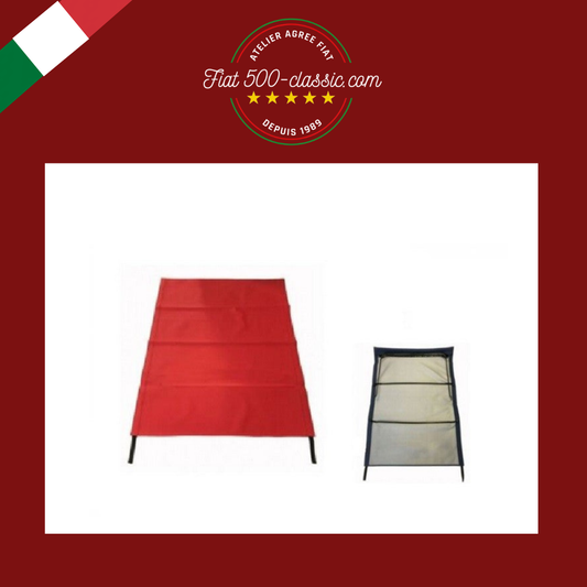 CAPOTE ROUGE AVEC CHÂSSIS FIAT 500 GIARDINIERA